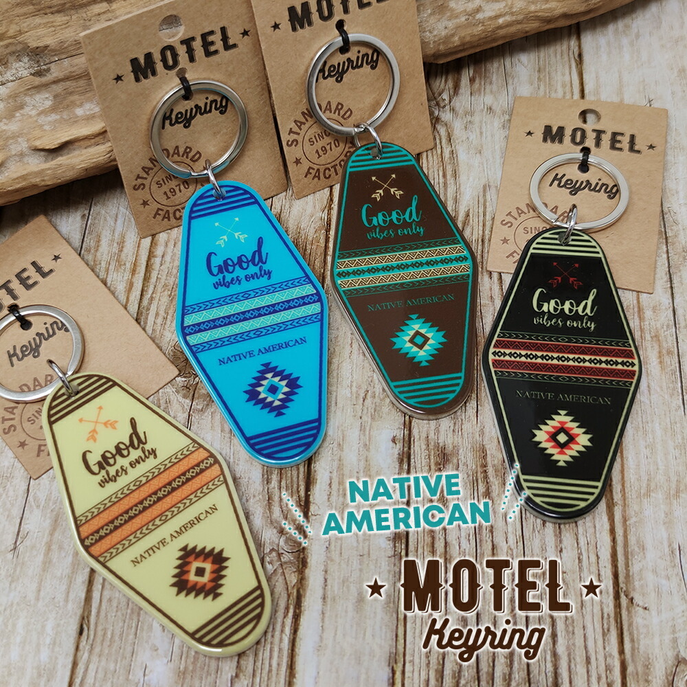 モーテルキーホルダー ネイティブ オルテガ ヴィンテージ アクリル