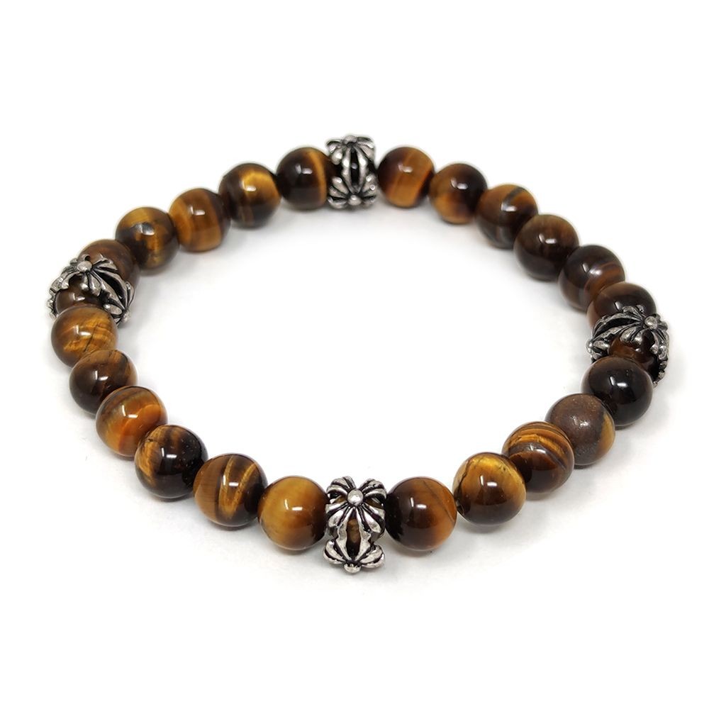 メンズ ブレスレット 開運 天然石 8mm ビーズ 数珠ブレス クロス