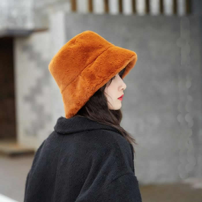 お得2枚セット ファー バケットハットボア帽子フェイクファー
