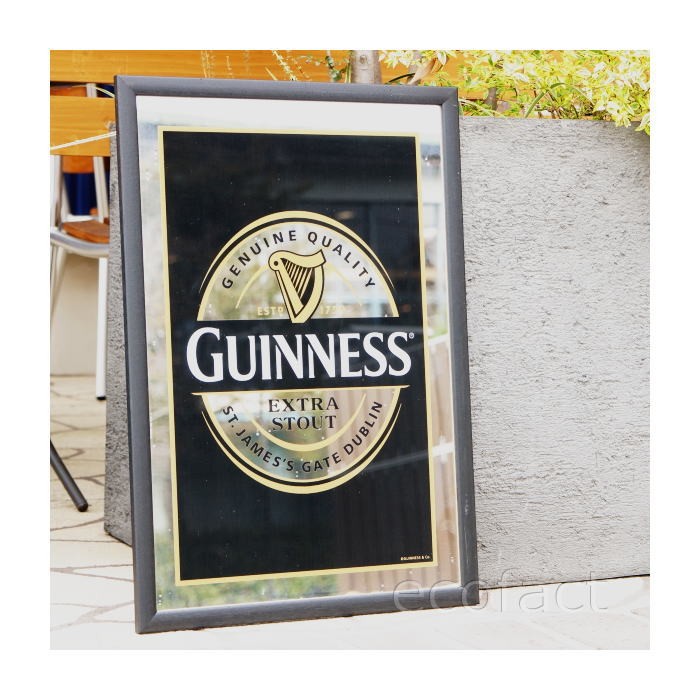 パブミラー バーミラー 鏡 壁掛け ギネスビール ラベル（Guinness