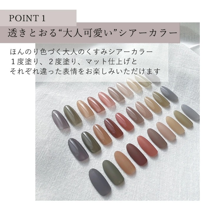 10色セット】コネクトジェル Nシリーズ シアーカラー 4g カラー ジェル