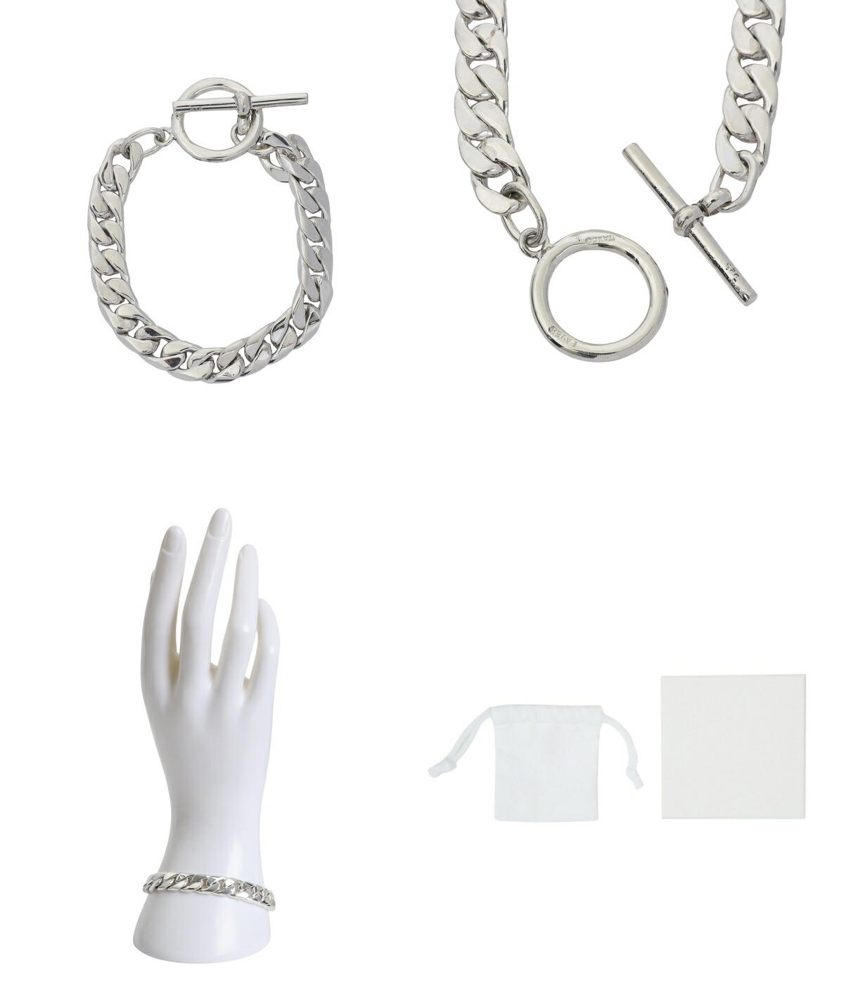 LAVER（ラバー） ： 9MM CURB CHAIN T BAR BR ： LAVER-NO-19