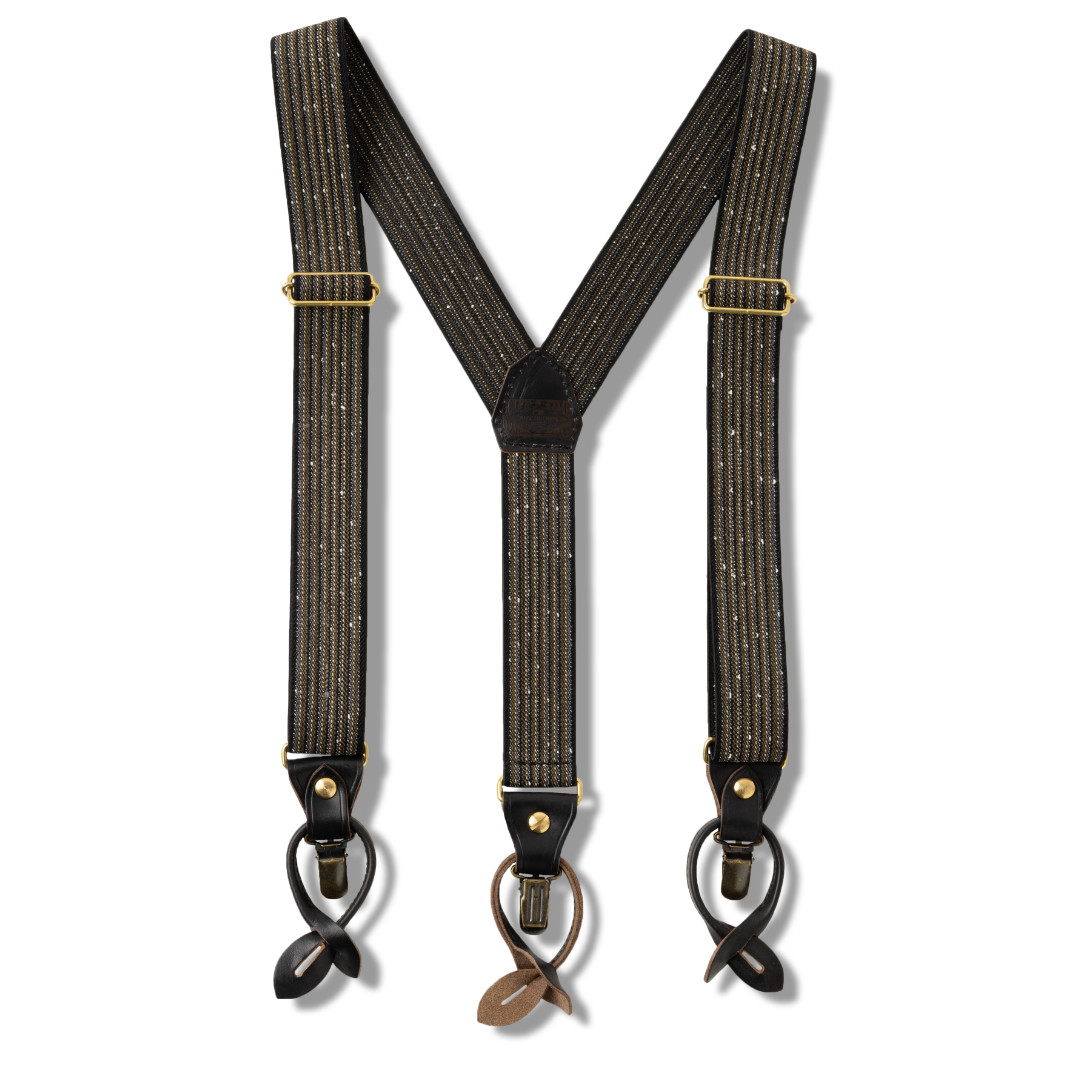 gypsy&sons キャンバスレザーサスペンダー ボタン式 19SS サスペンダー