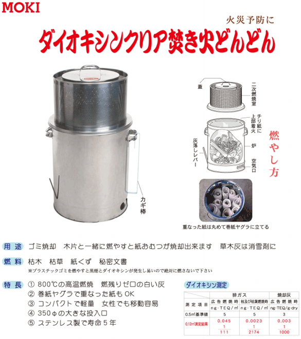 焚き火どんどん ゴミ焼却炉 M60Fz モキ製作所 MOKI : あるまま - 通販