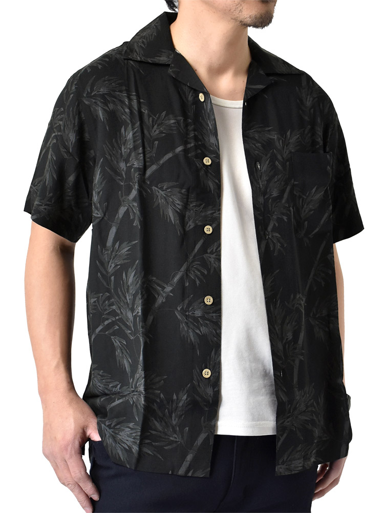 ARUGE（アルージェ） 開襟シャツ アロハシャツ メンズ レーヨン100