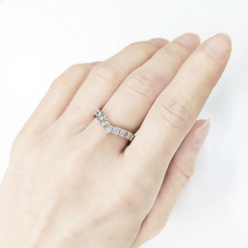 Pt900 エタニティ リング ダイヤモンド 1.0ct ハーフエタニティ