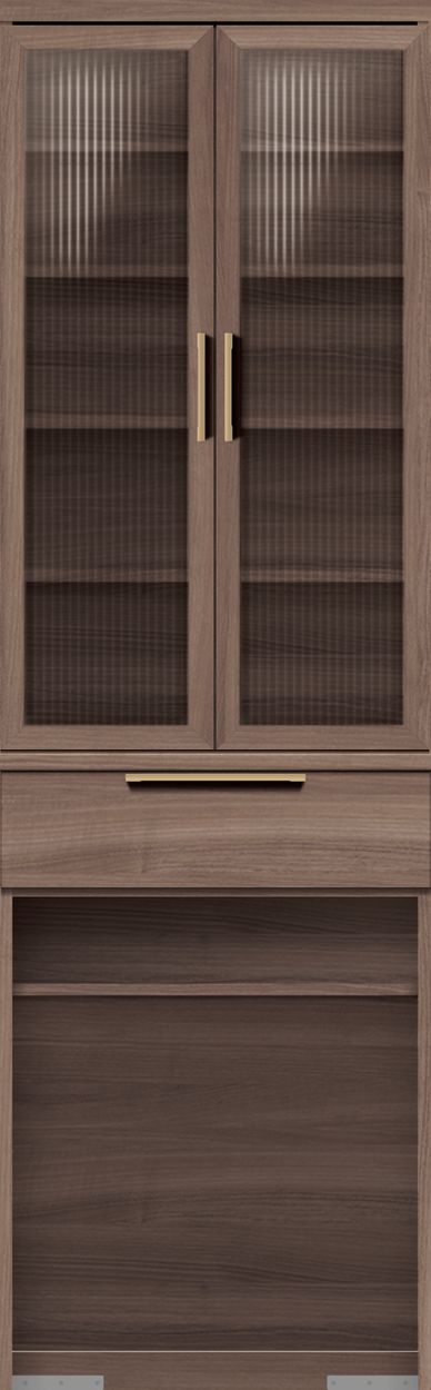 パモウナ 食器棚 幅60cm 奥行50cm 高さ194cm NW 完成品 棚 国産 日本製