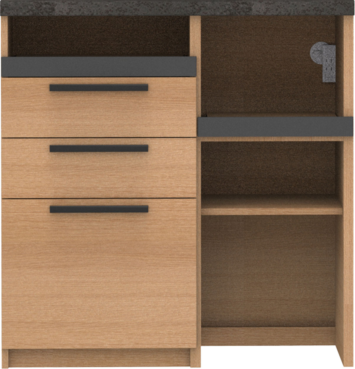 パモウナ 食器棚 スリム 幅90cm 奥行50cm 高さ94cm SY 下台販売 完成品