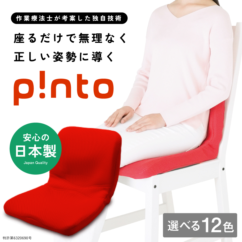 ピント pinto テレビで絶賛 日本製 骨盤矯正 腰痛対策 正しい 姿勢
