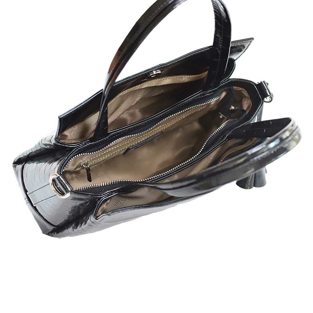 BARCOS（バルコス） シャイニングレザークロコダイル型押し2way