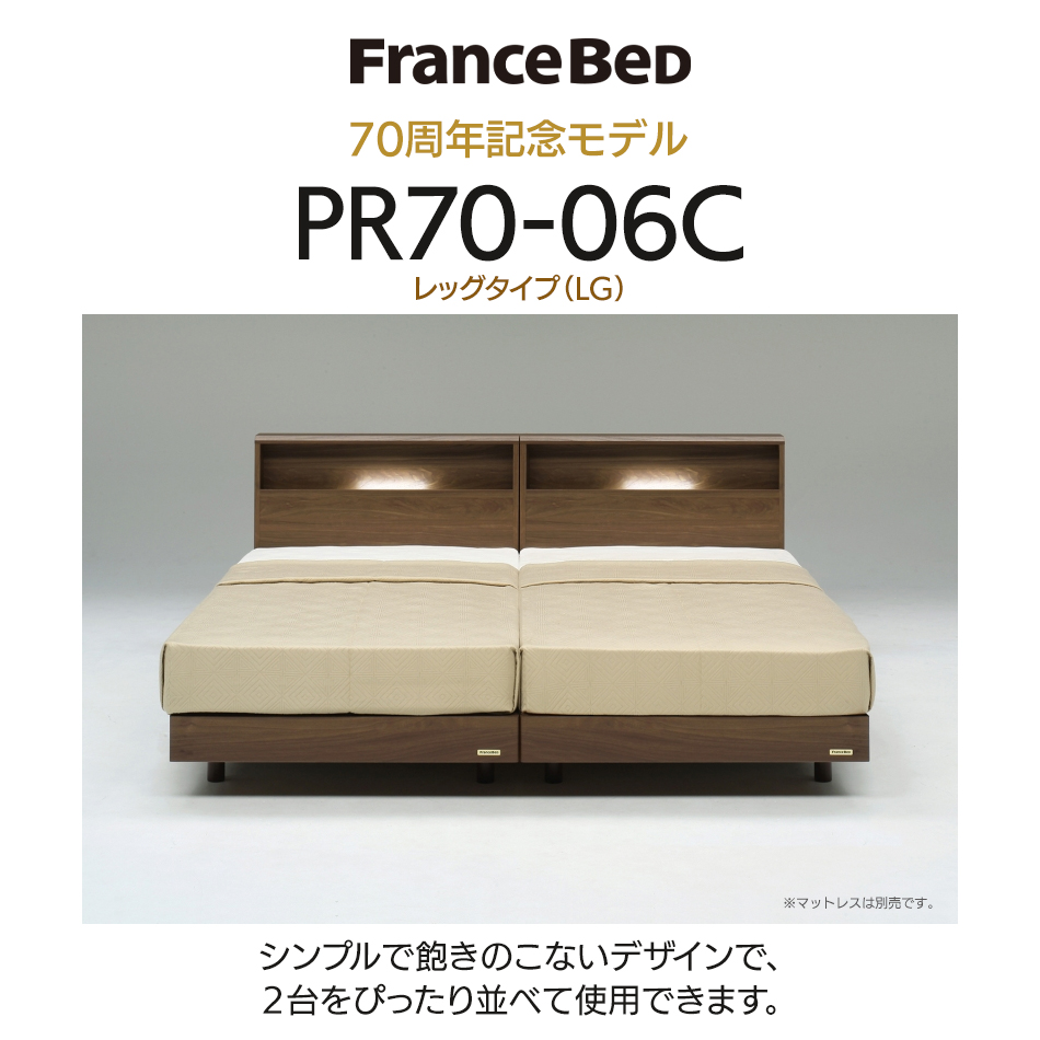 フランスベッド（FRANCEBED） ベッドフレーム 宮付き 照明付き ダブル