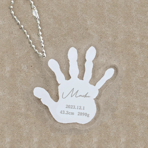 Belle Vie（ベルビー） 出産内祝い 手形足形アクリルキーホルダー