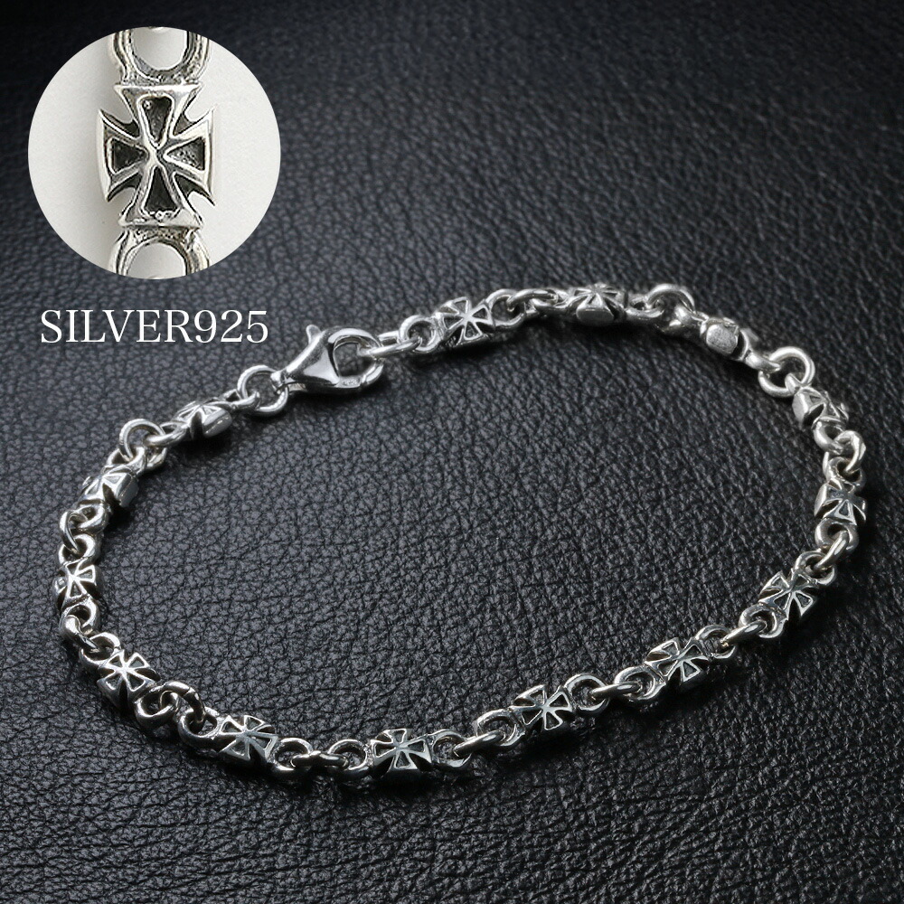 Binich（ビニッチ） ブレスレット メンズ シルバー925 クロス 十字架