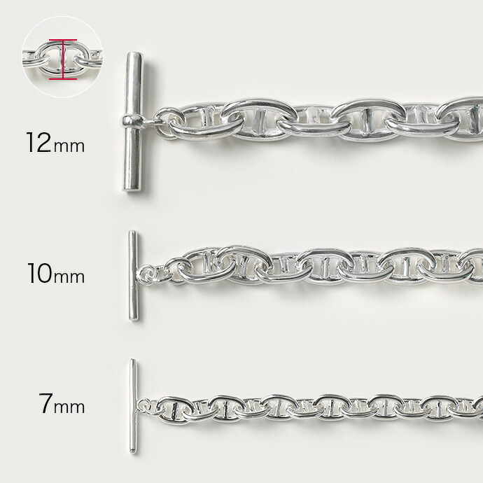 Binich（ビニッチ） ブレスレット メンズ シルバー925 幅12mm アンカー