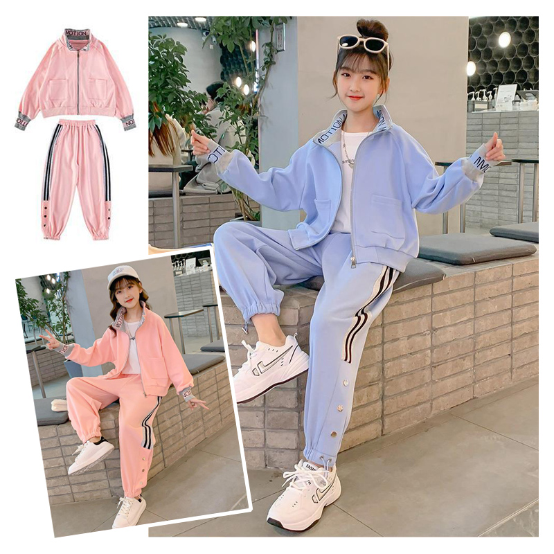 キッズ用ジャージ セットアップ 女の子 子供 子ども服 長袖 春秋 上下