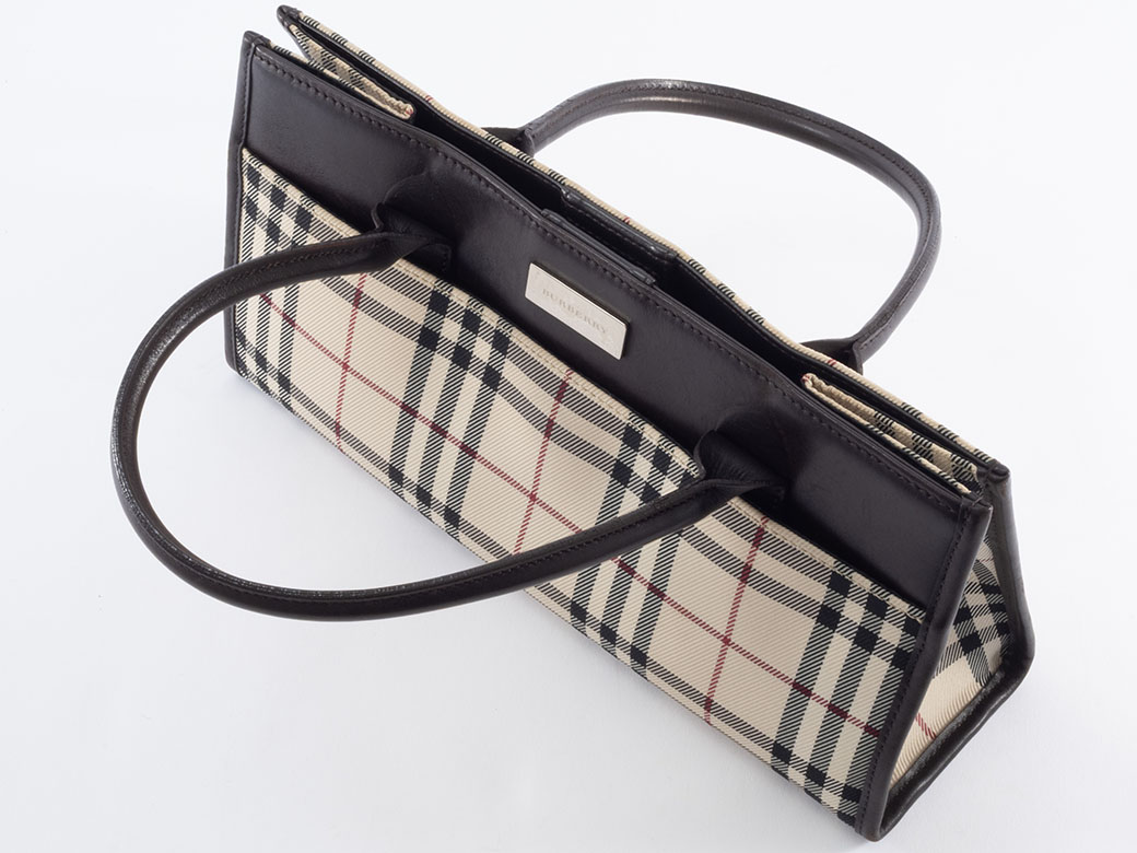 BURBERRY（バーバリー） ノバチェック ハンドバッグ キャンバスxレザー