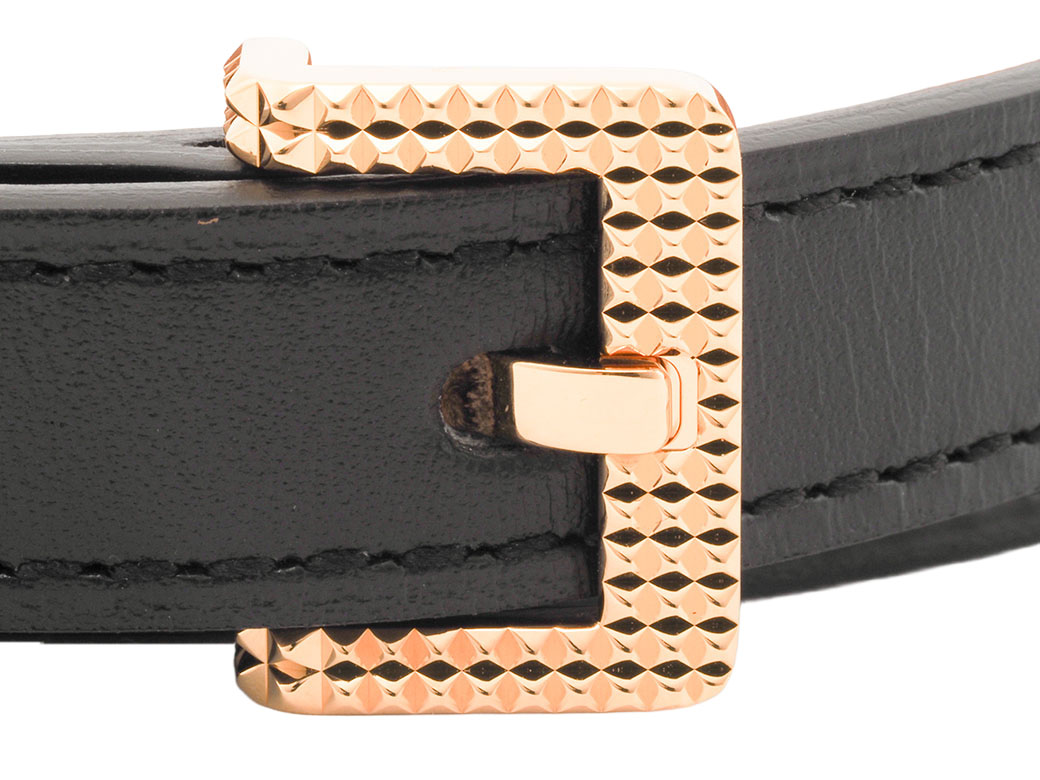 HERMES（エルメス） ポップH ギヨシエ 15 ベルト ブラックxゴールド