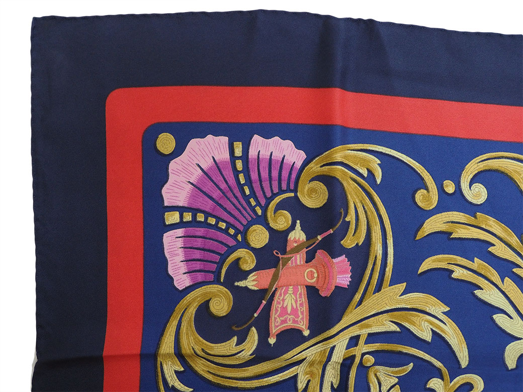 エルメス カレ90 赤、紺 バンダナ スカーフ 【公式通販】