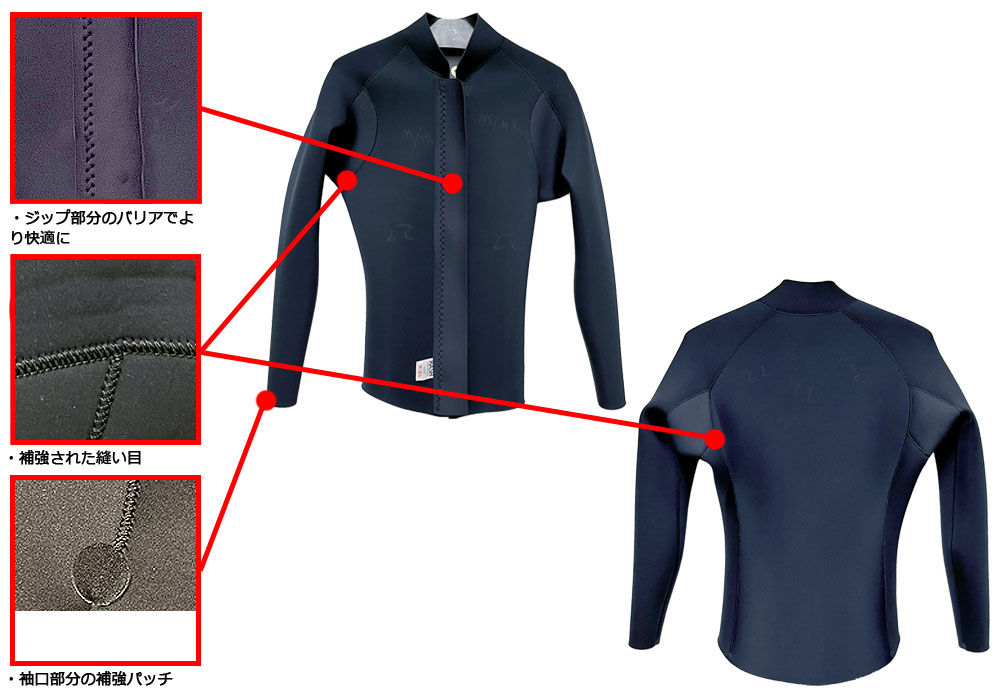 2025 RASH JB FASTENER TYPE TAPPA / ラッシュ フロントジップ 2mm