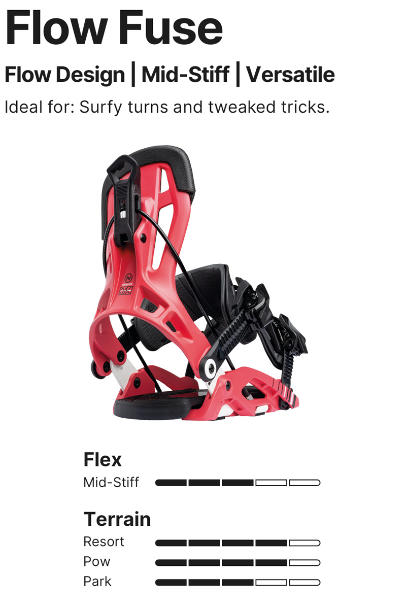 FLOW M9-SE スノーボード ビンディング M レッド FLOW M9-SE