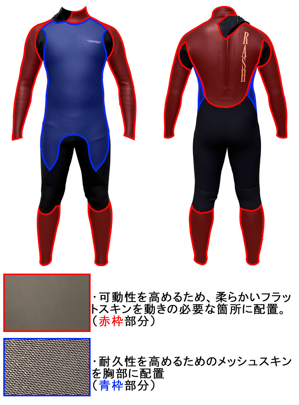 25-26 RASH JB FASTENER TYPE DRK / ラッシュ バックジップ 5mmx3.5mm