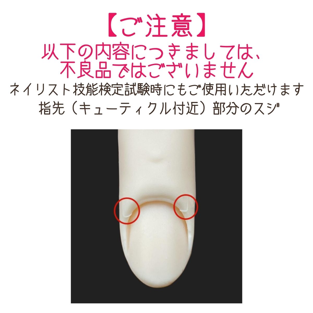 滝川（TAKIGAWA） JNEC認定ハンド STモデルハンド 左手 ネイルチップ