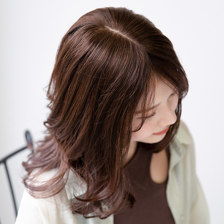 Brightlele（ブライトララ） ヘアピース 人毛100% 人毛 100 ウィッグ