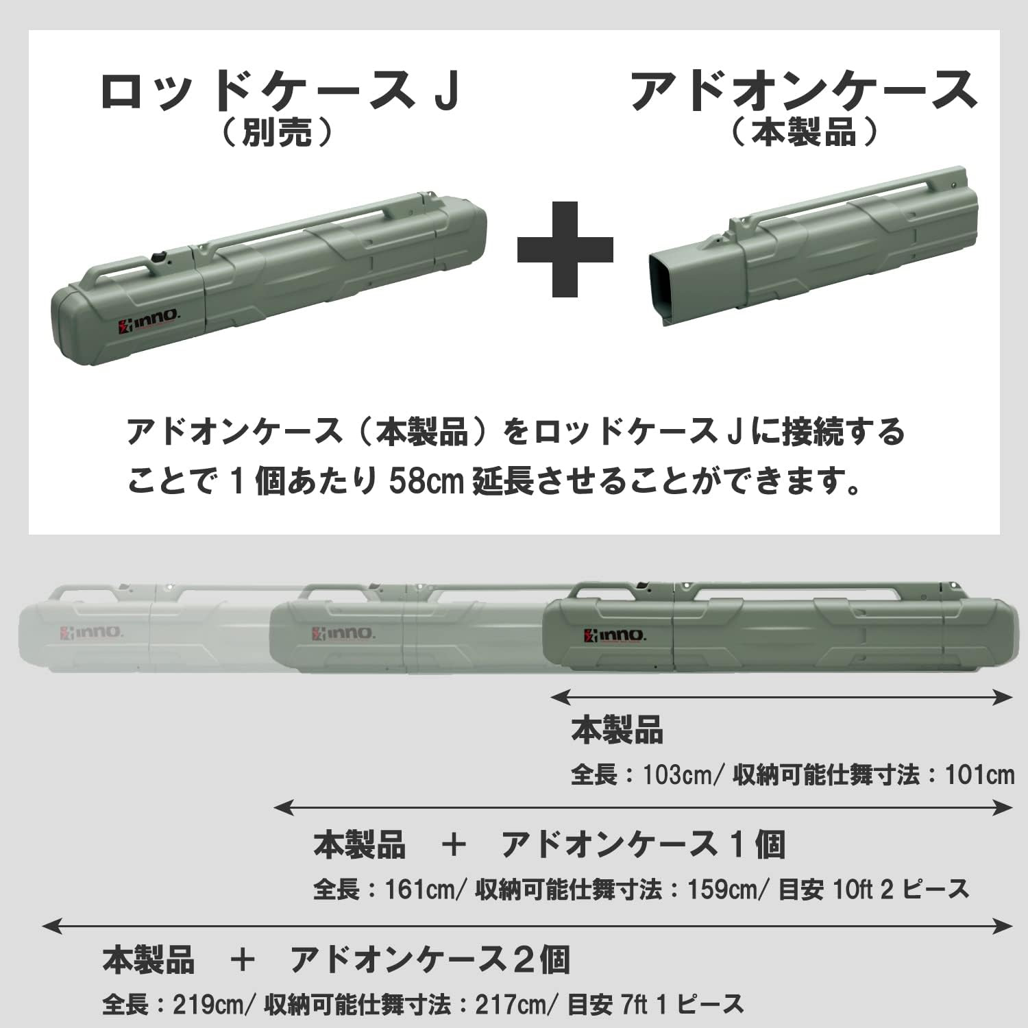 INNO ロッドケース ハード IF46SG アドオンケース オプション