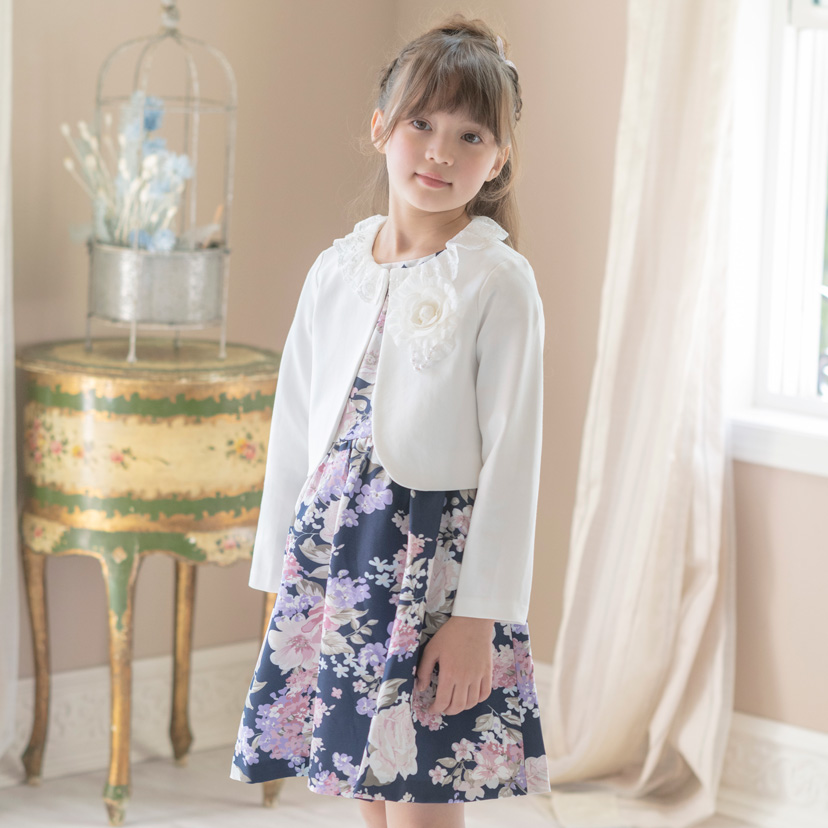 kate spade フォーマル花柄刺繍ドレス&カーディガン・ボレロセット