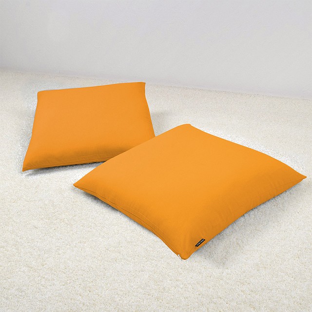 座布団カバー 2枚セット 55cm×59cm 銘仙判 北欧 無地 ナチュラル