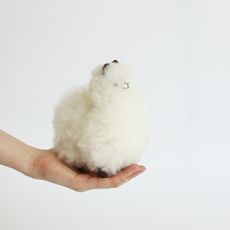 ぬいぐるみ アルパカ ミニ 原毛 ハンドメイド ペルー MAITE マイテ