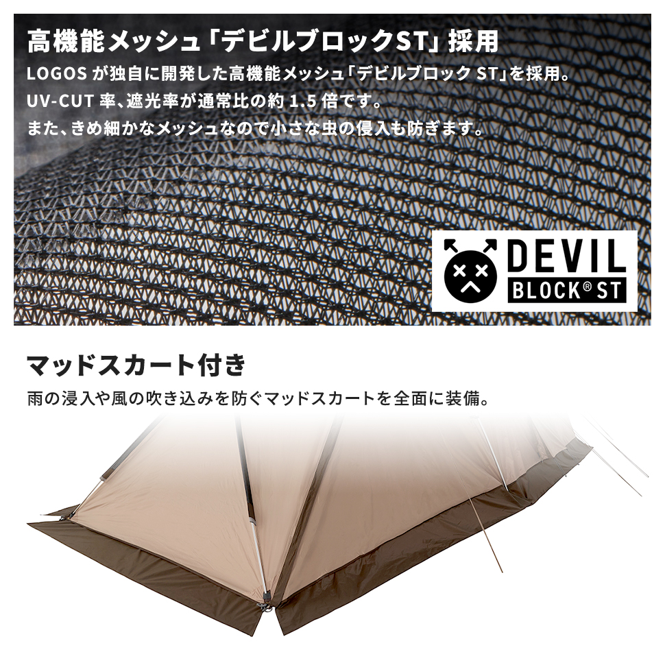 LOGOS（ロゴス） アウトドア テント セット Tradcanvas DX・PANEL