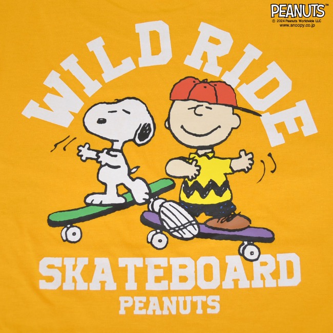 SNOOPY（スヌーピー） プリント 半袖 Tシャツ スケボー チャーリー