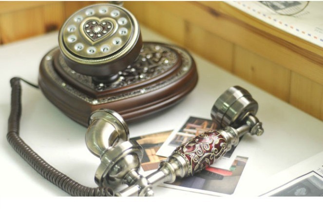 ZHIYIN COLLECTION 木製電話機 アンティーク風 ZHIYIN COLLECTION 木製