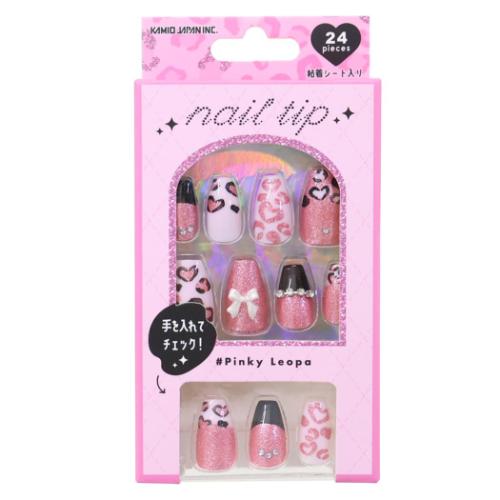 コスメ雑貨 GYARU mee ネイルチップ PINKY LEOPA ネイルアート 付け爪