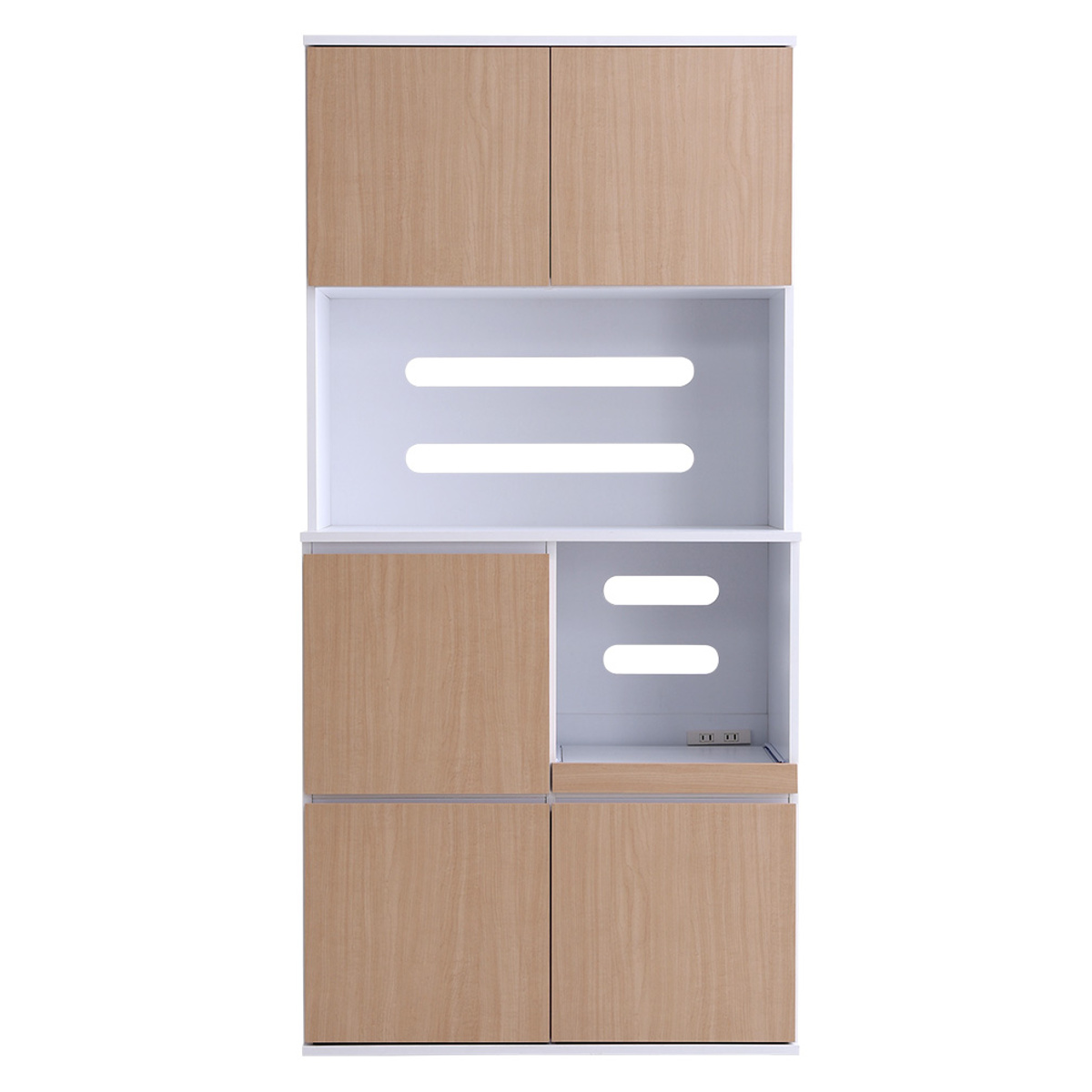 ホームテイスト（HOME taste） 食器棚 幅79cm コンパクト スライド棚 2