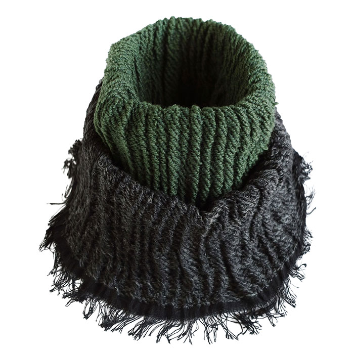 kobooriza−工房織座− コットン×ウール リバーシブル ネック