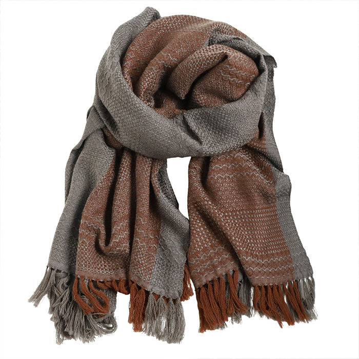 工房織座（kobo oriza） KAWARI ウールショール ウィーブボーダー