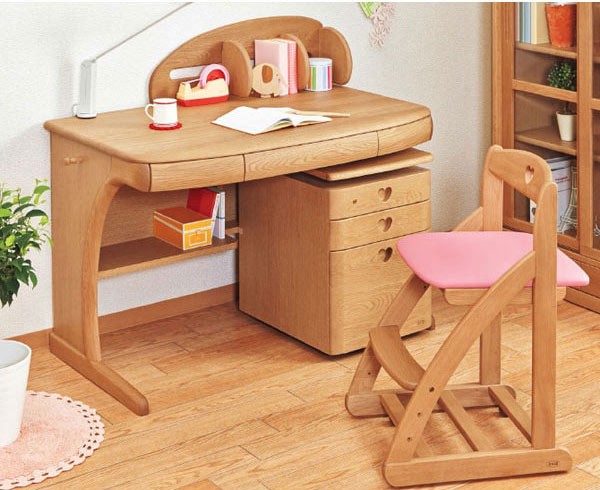 浜本工芸 NO57 幅110cm 学習机 2点セット (机＋昇降袖A) 開梱設置送料