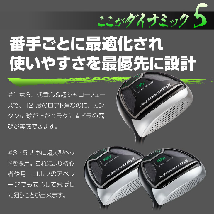 DYNAGOLF（ダイナゴルフ） ゴルフ クラブ フェアウェイウッド 2本
