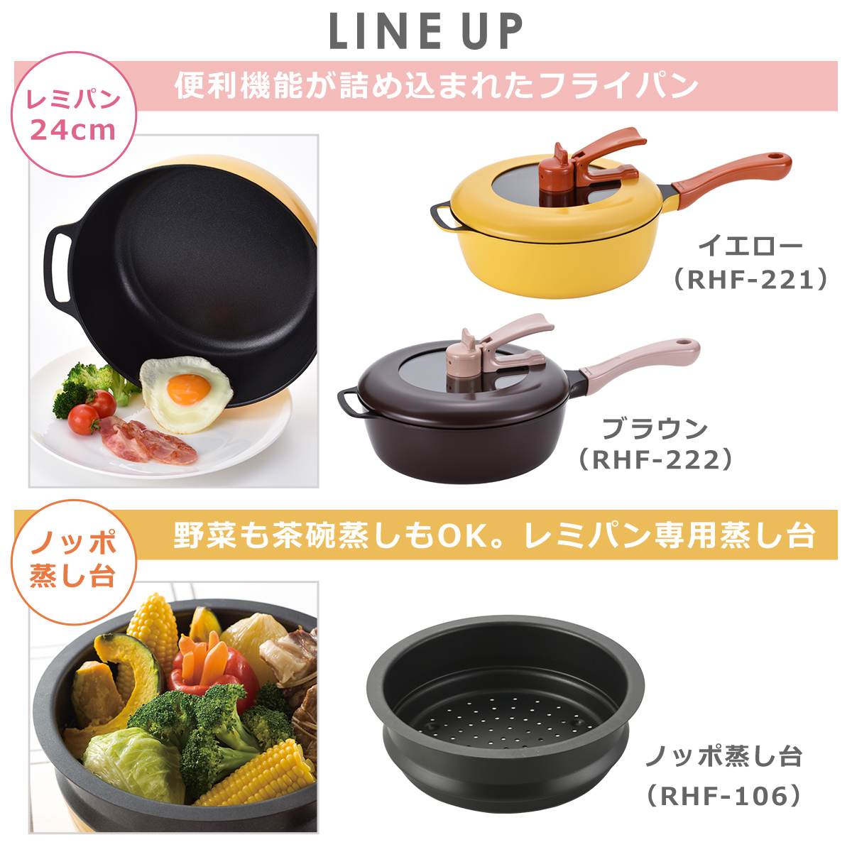 レミパン 24cm IH・直火（ガス）対応 Remi Hirano レミ・ヒラノ 片手鍋