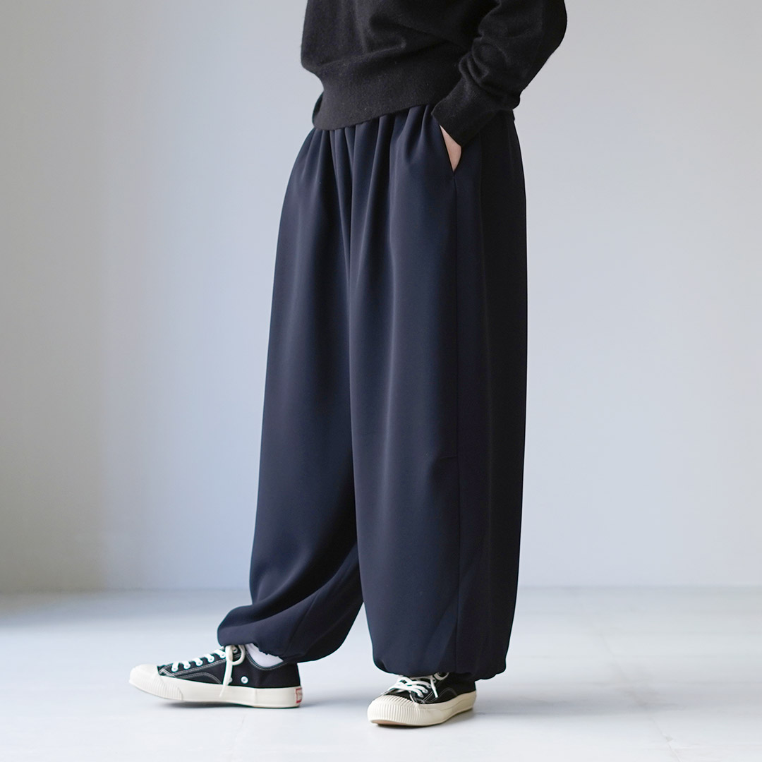 mizuiroind（ミズイロインド） ドローストリング ヘムパンツ