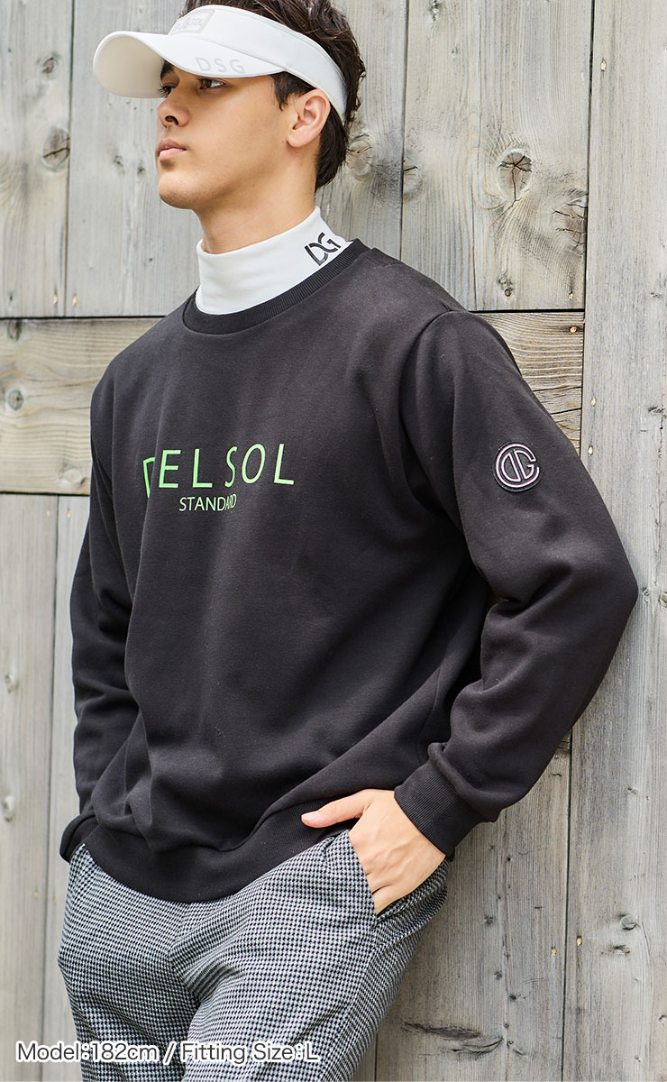 men's 裏起毛トレーナー 裏起毛 防寒対策 L/LL/3L メンズゴルフウェア