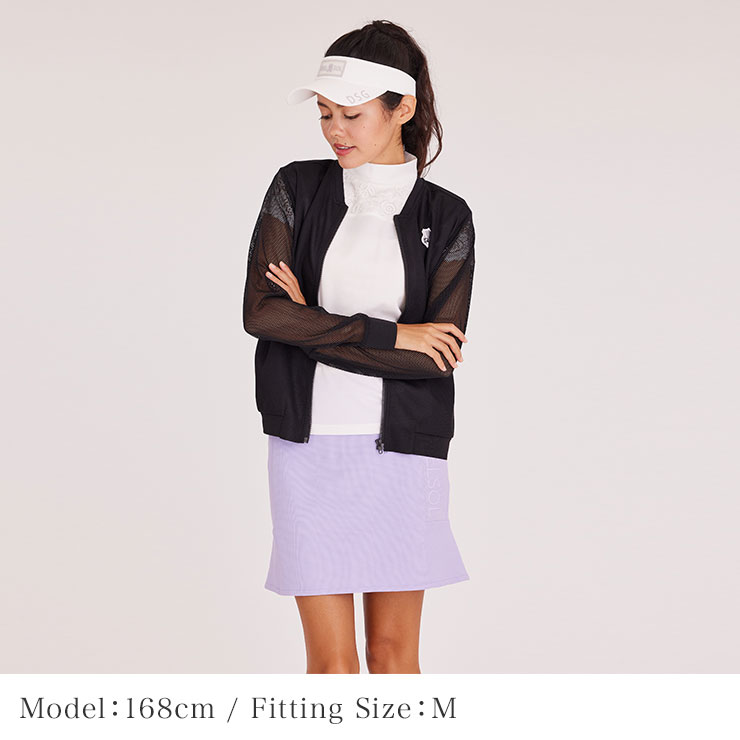 特別価格】透かし編みブルゾン L LLスポーティ 透け感 アウター V