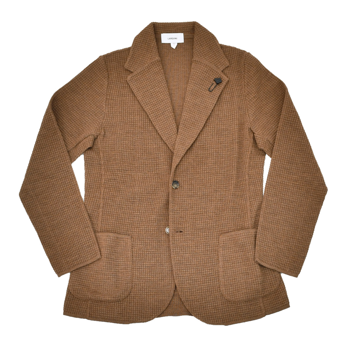 ラルディーニ LARDINI ニットジャケット メンズ 2つ釦シングルフロント