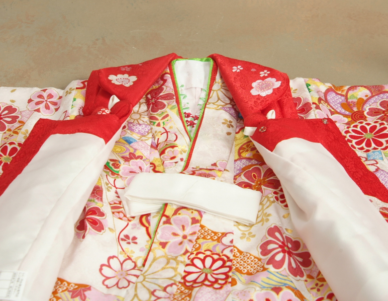 京美 七五三 着物 3歳 絹100％ 正絹 京都花ひめブランド 女の子 被布