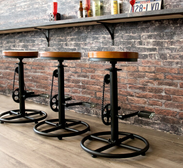 カウンターチェア 椅子 バースツール 丸椅子 バーチェア 昇降式