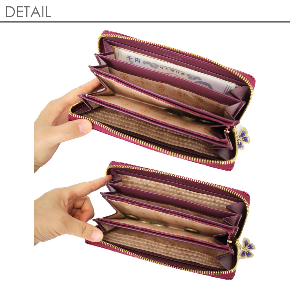 ANNA SUI（アナスイ） 財布 蝶 長財布 レディース ローズハート