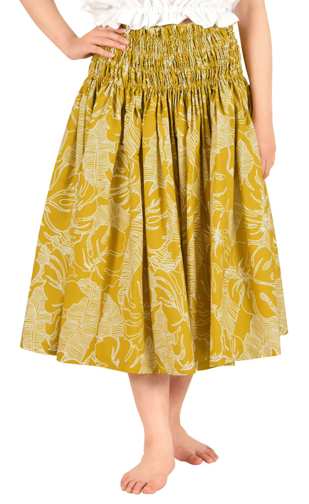 フラ 『送料無料』TAHITI IMPORTS ブラウン イエロー ハワイアン