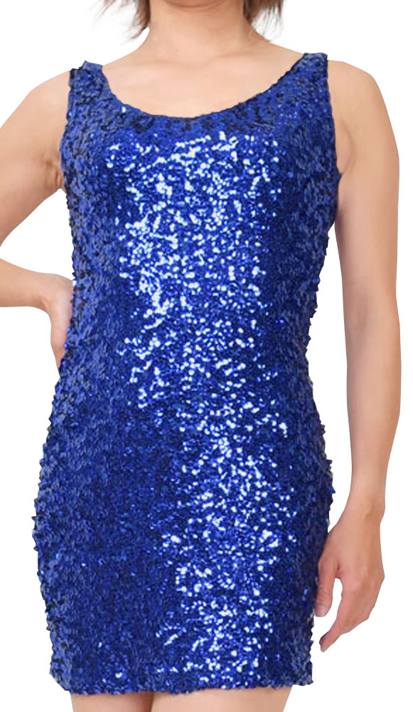 スパンコール 衣装 Vネック ミニワンピース ノースリーブ ミニ ドレス